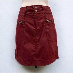 Womens Athleta Passage Skirt Sz 2 Port Wine Athleisure Active Vacation Travel
